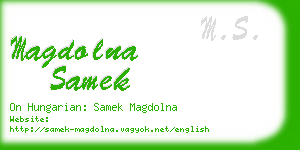 magdolna samek business card